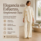 Conjunto de jersey de cuello alto elegante y pantalones de pierna ancha para mujer