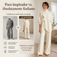 Conjunto de jersey de cuello alto elegante y pantalones de pierna ancha para mujer
