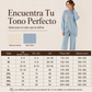 Conjunto de jersey de cuello alto elegante y pantalones de pierna ancha para mujer