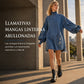 Minivestido de mezclilla de cuello alto oversize para mujer