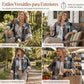 Camisa de manga larga a cuadros de corte holgado casual, ropa exterior de talla grande con protección solar para primavera y otoño