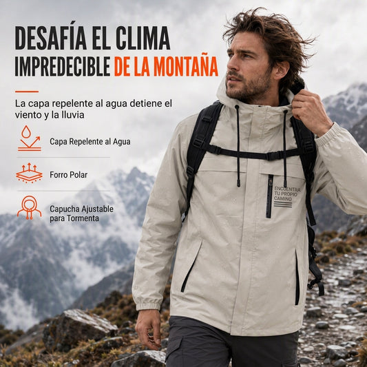 🌧️ Protección contra el clima, versatilidad diaria | Cortavientos para hombre con capucha desmontable