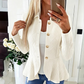 Abrigo formal acampanado con volantes elegante para mujer