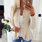 Abrigo formal acampanado con volantes elegante para mujer