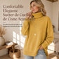 🔥 ¡50% OFF POR TIEMPO LIMITADO! 🧶 Suéter de Punto Holgado con Cuello Alto para Mujer – Cálido, Cómodo y Elegante ✨