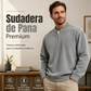 Sudadera de pana para hombre, de cuarto de cremallera, estilo casual, cuello alto y manga larga
