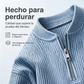 Sudadera de pana para hombre, de cuarto de cremallera, estilo casual, cuello alto y manga larga