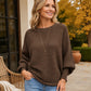🔥 ¡50% OFF POR TIEMPO LIMITADO! 🧶✨ Suéter de Punto Acanalado Oversize para Mujer – Cálido, Cómodo y Moderno