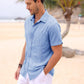 Camisa regular fit de lino verano 2023