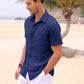 Camisa regular fit de lino verano 2023