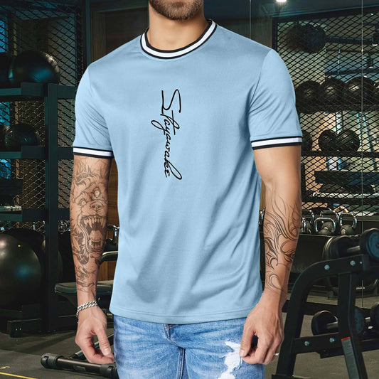 Camiseta con estampado de letras para hombre