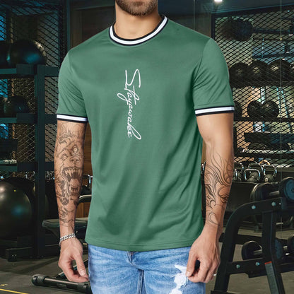 Camiseta con estampado de letras para hombre