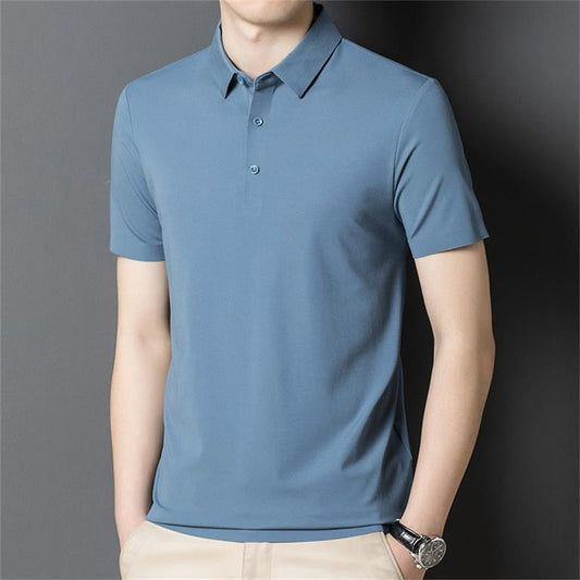 2023 Summer New Ice Silk Short Sleeve Shirt