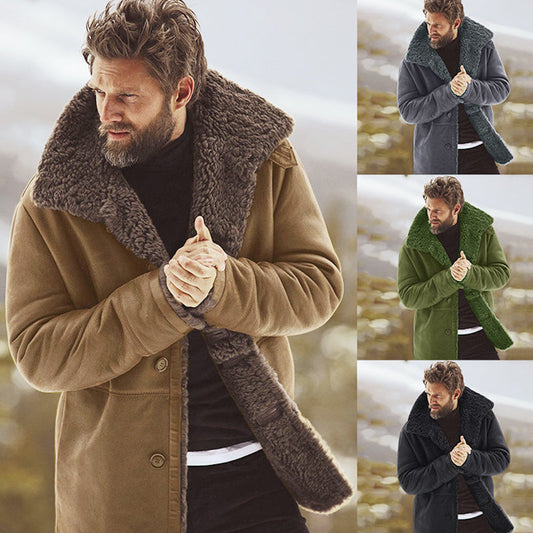 Mejor Regalo - Chaqueta de Invierno de Felpa Gruesa para Hombre