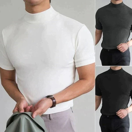 CAMISETA DE CUELLO ALTO SLIM FIT PARA HOMBRE?COMPRA 3 ENVÍO GRATIS?