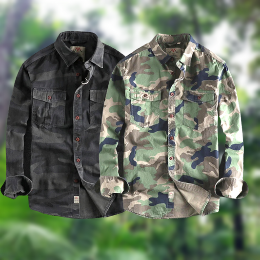 Camisas cargo de camuflaje para hombre