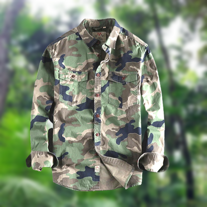 Camisas cargo de camuflaje para hombre