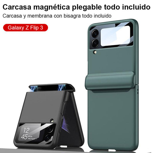 Funda dura de plástico resistente a golpes, magnética y todo incluido, para Galaxy Z Flip4 Flip3 5G