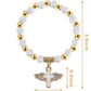 🎁Pulsera cruz con alas de ángel